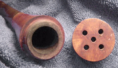 Pipe Wally Frank et son couvercle dévissé Pipe Wally Frank et son couvercle dévissé