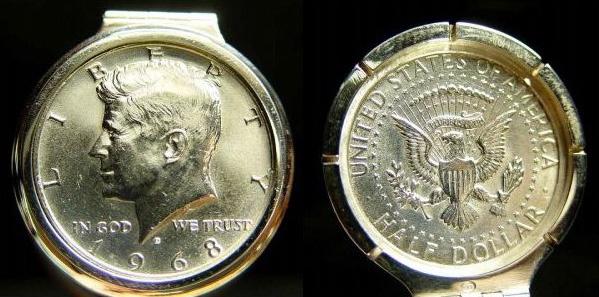 Couvercle de pipe Dunhill incorporant un Half-Dollar Couvercle de pipe Dunhill incorporant un Half-Dollar