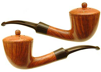 Vues de gauche et droite de la pipe Larsen Vues de gauche et droite de la pipe Larsen